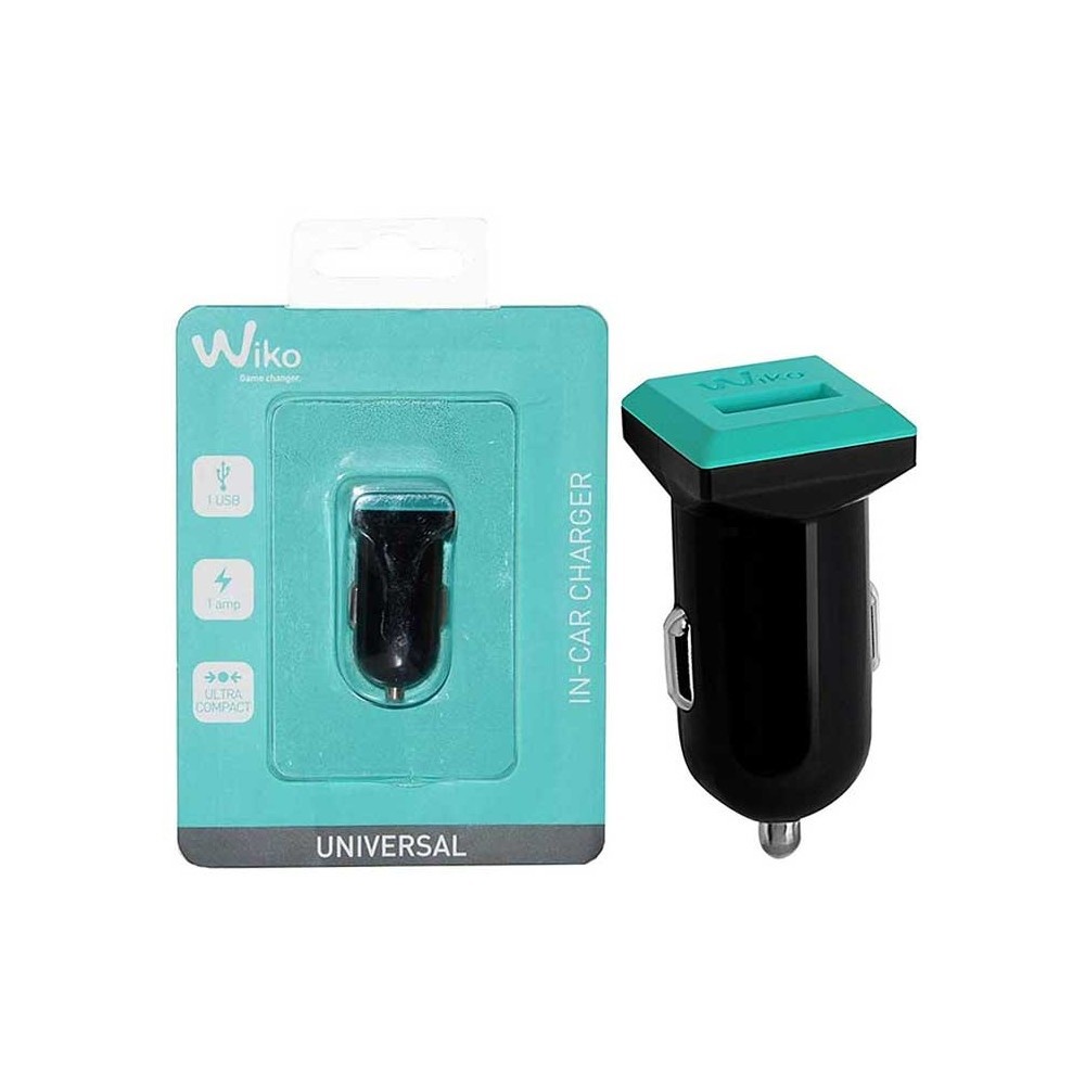 Incarcator auto Wiko UNIVERSAL 1XUSB Negru cu Verde thumb