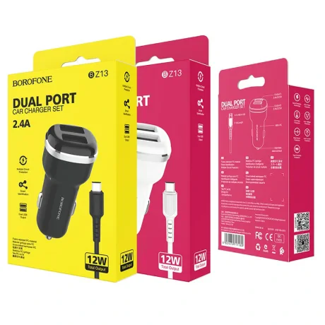 Incarcator auto Z13 + Cablu Micro USB Negru Borofone