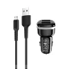 Incarcator auto Z13 + Cablu Micro USB Negru Borofone