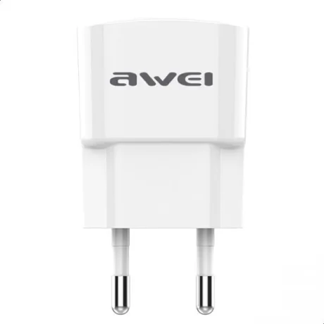 Incarcator Retea Awei 2xUsb cu Cablu Date Micro Usb 1m Alb