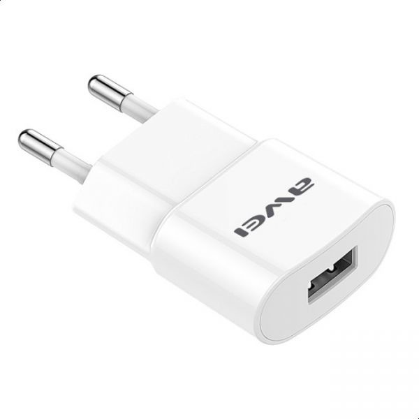 Incarcator Retea Awei 2xUsb cu Cablu Date Lightning 1m Alb thumb