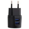 Incarcator Retea Awei 2xUsb cu Cablu Date Micro Usb 1m Negru