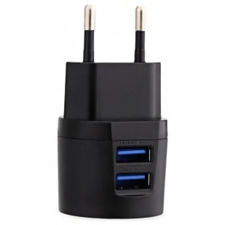 Incarcator Retea Awei 2xUsb cu Cablu Date Micro Usb 1m Negru