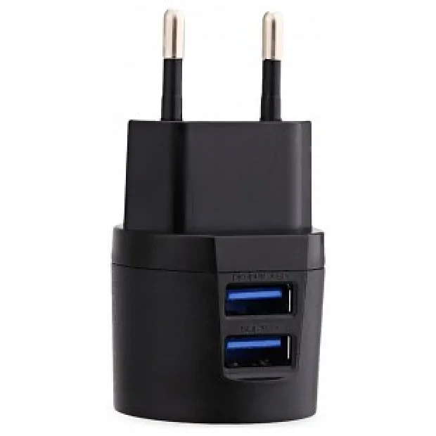 Incarcator Retea Awei 2xUsb cu Cablu Date Micro Usb 1m Negru