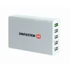 Incarcator Retea cu Incarcare Rapida, Swissten Smart IC 5xUSB 3.0 50W Alb