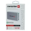 Incarcator Retea cu Incarcare Rapida, Swissten Smart IC 5xUSB 3.0 50W Alb