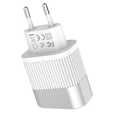 Incarcator Retea cu led 2x USB C40A Hoco Alb