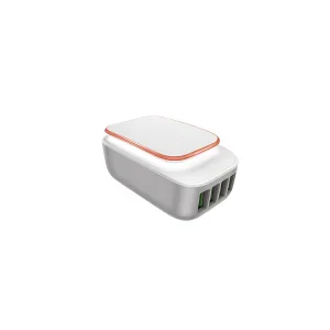 Incarcator Retea cu led 4x USB + Cablu Lightning, Fast Charge Ldnio