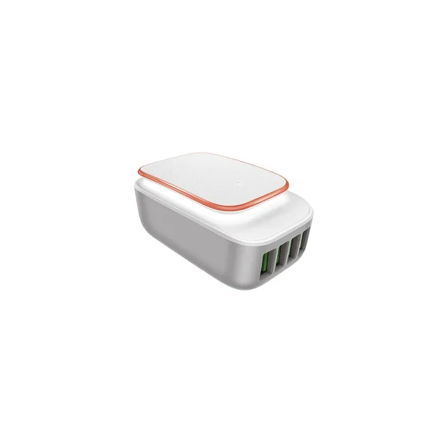 Incarcator Retea cu led 4x USB + Cablu Lightning, Fast Charge Ldnio