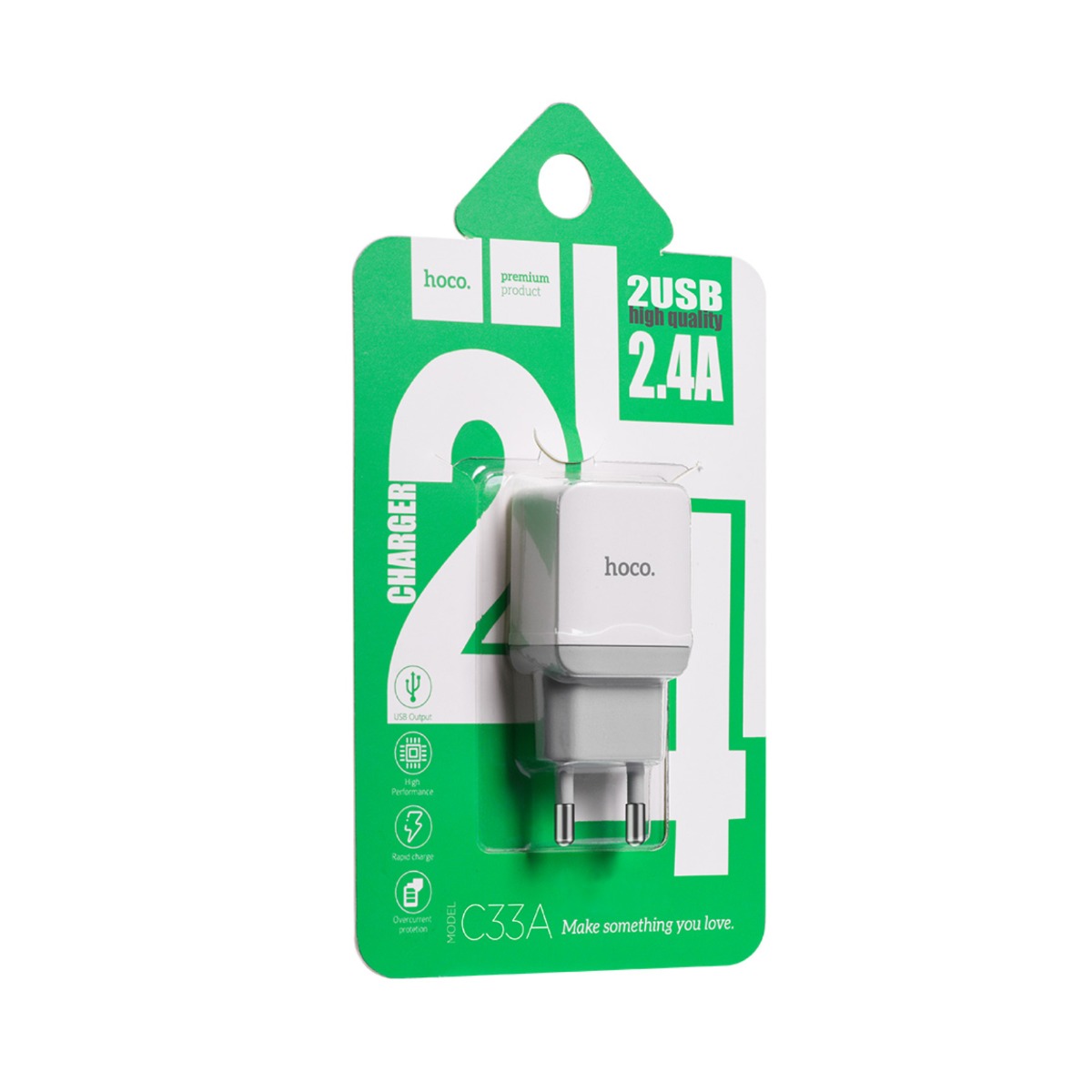 Incarcator retea Dual USB Hoco C33A Alb thumb