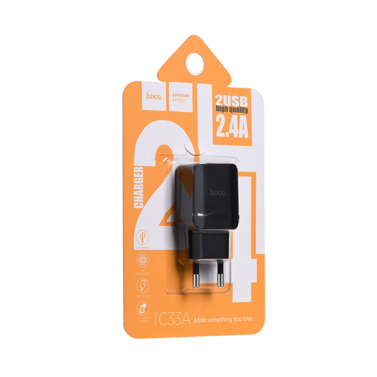 Incarcator retea Dual USB, Hoco C33A Negru thumb
