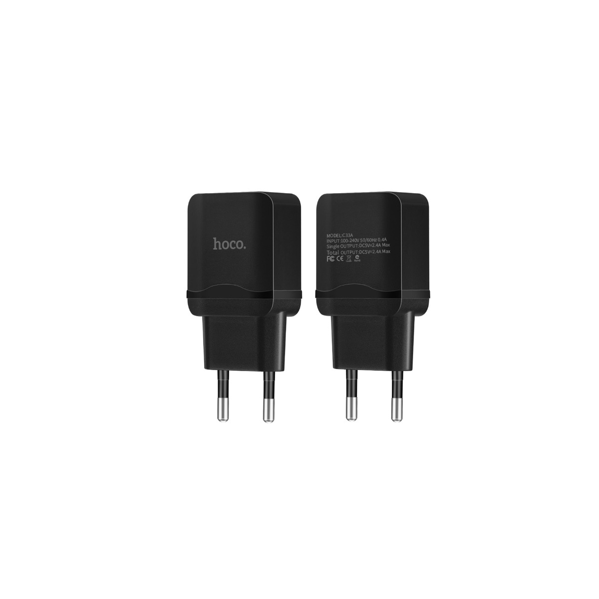 Incarcator retea Dual USB, Hoco C33A Negru thumb