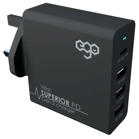 Incarcator Retea Ego Superior PD-510 4xUsb QC 3.0 70W Negru
