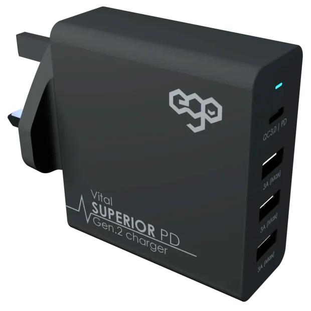 Incarcator Retea Ego Superior PD-510 4xUsb QC 3.0 70W Negru