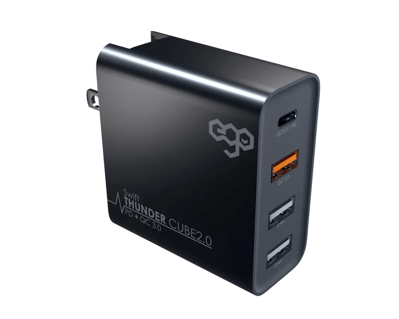 Incarcator Retea Ego Thunder Cube 2.0 2xUsb QC 3.0 50W Negru thumb