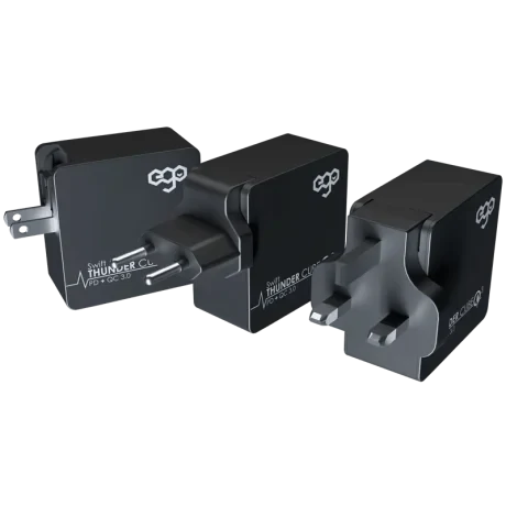 Incarcator Retea Ego Thunder Cube  2xUsb QC 3.0 43W Negru