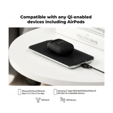 Incarcator Retea Pitaka Wireless Air Essential AE1001 QC 3.0 10W Negru