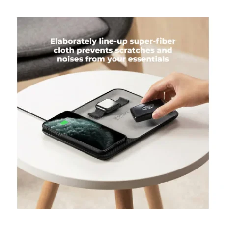 Incarcator Retea Pitaka Wireless Air Tray Crystal ATR1003B QC 3.0 10W Negru