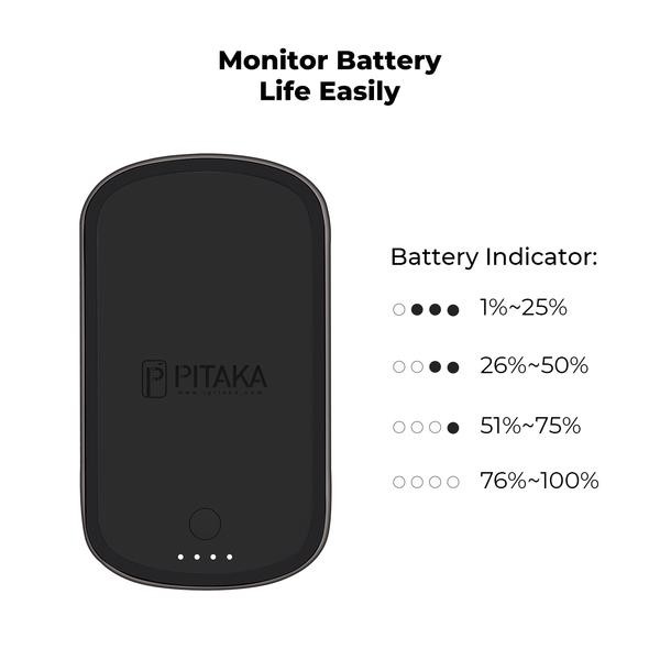 Incarcator Retea Pitaka Wireless MagEZ Juice MJ1002 PowerBank 2000mAh Negru thumb