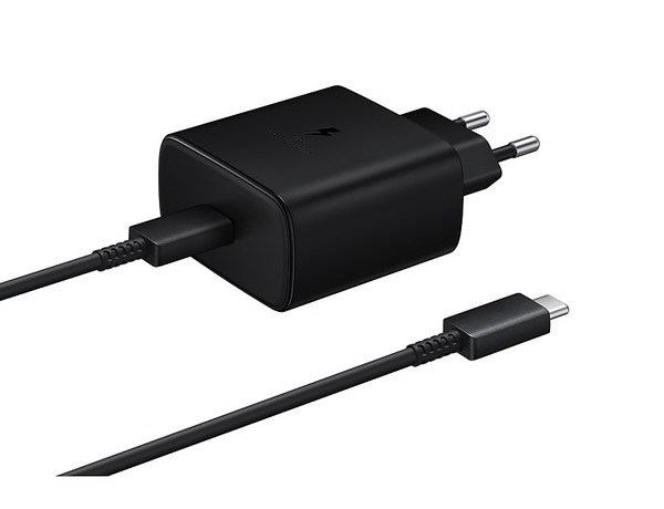 Incarcator Retea Samsung USB-C cu cablu USB C, QC 3.0 45W Negru thumb