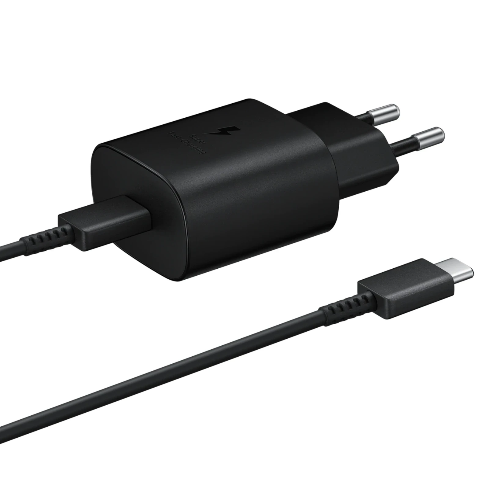 Incarcator Retea Samsung USB C cu cablu USB C QC 3.0 25W Negru thumb