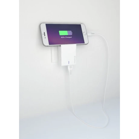 Incarcator Retea Swissten Smart IC 2xUSB 3A Alb