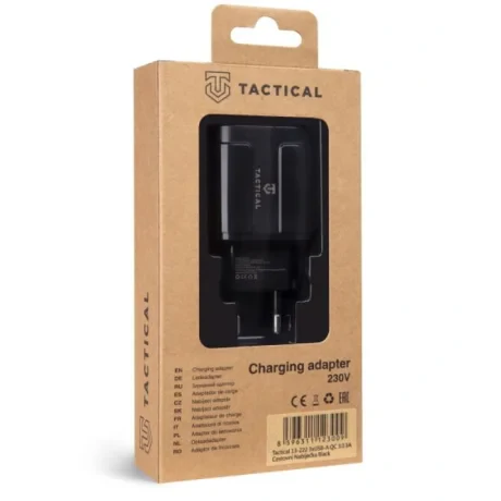 Incarcator retea Tactical 3XUSB-A QC 3.0 30W Negru