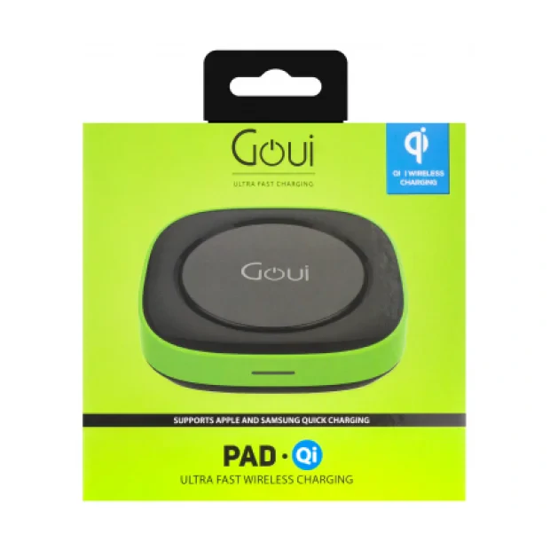 Incarcator Retea Wireless Goui Pad Qi G-WC15WQI-K cu Incarcare Rapida 15W Negru