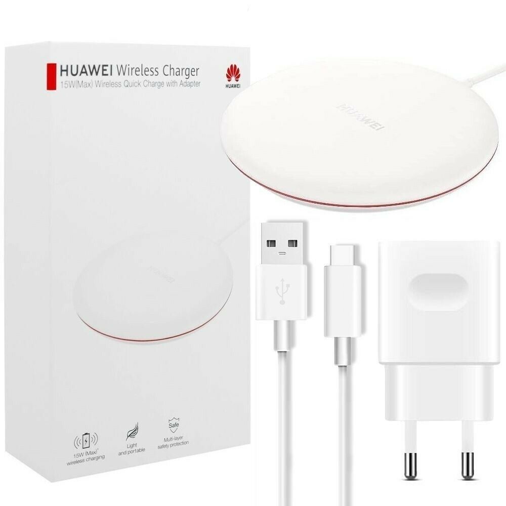 Incarcator Wireless cu adaptor Quick Charge Huawei Alb thumb