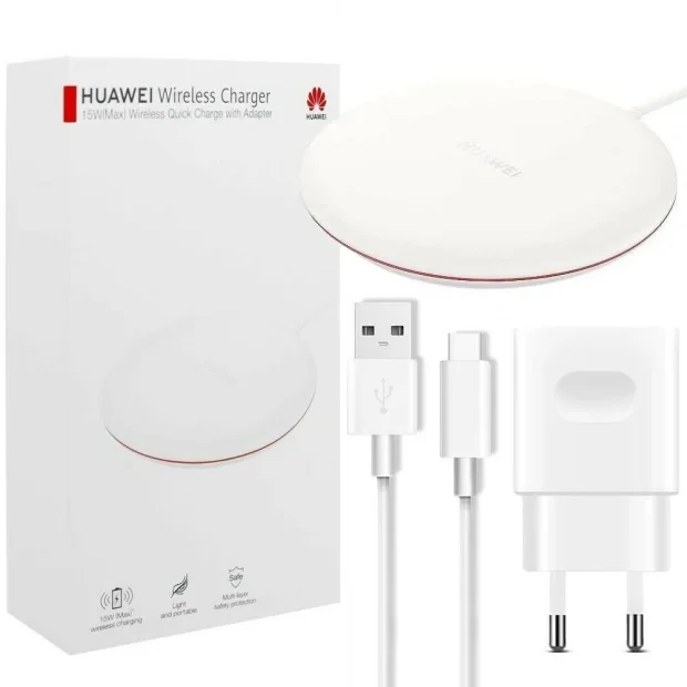 Incarcator Wireless cu adaptor Quick Charge Huawei Alb