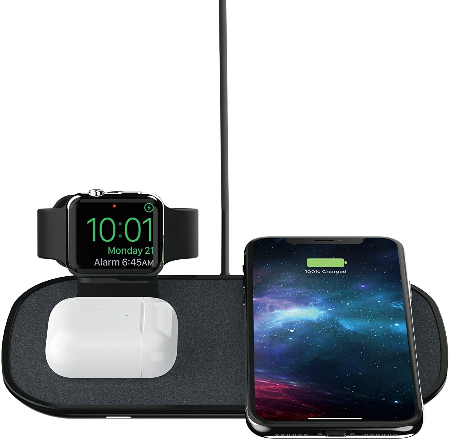 Incarcator Wireless Rapid 3in1 Mophie pentru iPhone, AppleWatch, Airpods, Negru thumb