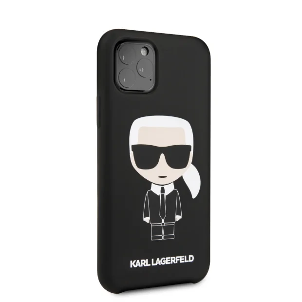 Karl Lagerfeld Iconic Silicone Cover pentru iPhone 11 Pro Negru