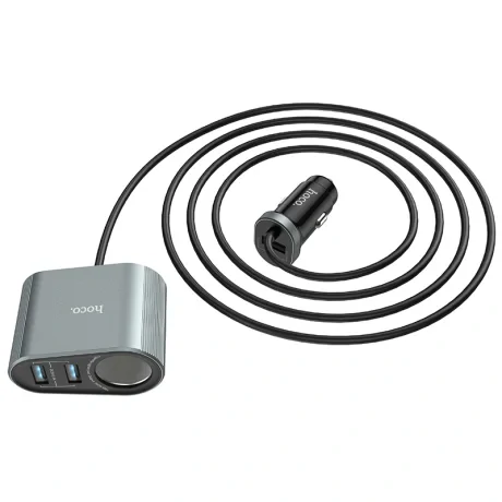 Kit Incarcator Auto Hoco Z35A 2xUsb+Bricheta 100W QC3.0 Negru