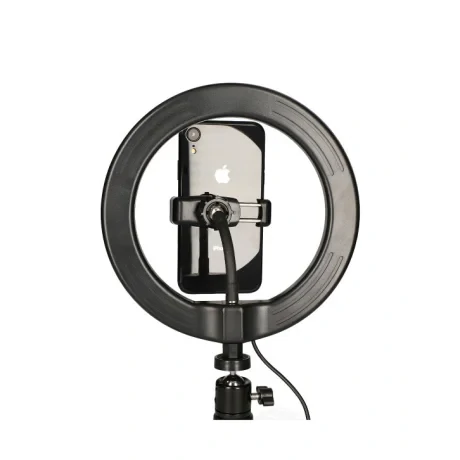 Kit Studio Ksix Trepied cu Lampa Led pentru Telefon Negru