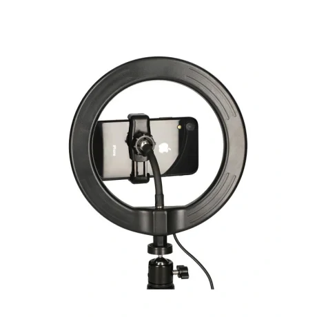 Kit Studio Ksix Trepied cu Lampa Led pentru Telefon Negru