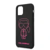 Husa Cover Karl Lagerfeld Silicone Pink Out pentru iPhone 11 Negru