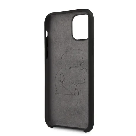 Husa Cover Karl Lagerfeld Silicone Pink Out pentru iPhone 11 Negru