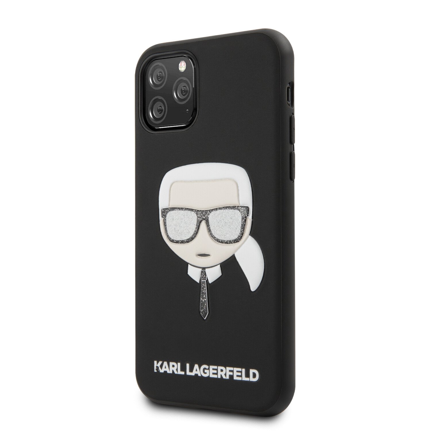 Husa Karl Lagerfeld Embossed Glitter pentru iPhone 11 Pro Max Negru thumb
