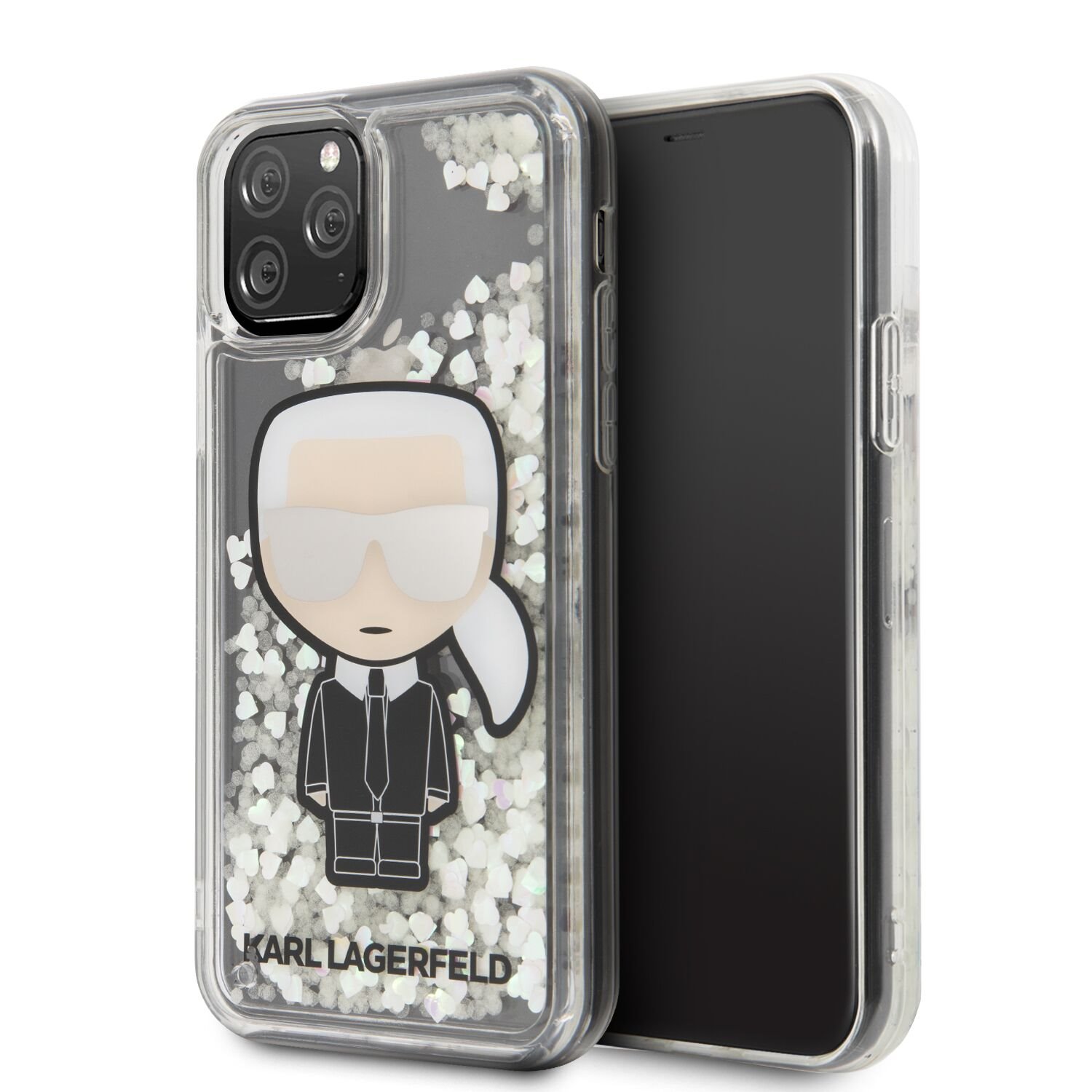 Husa Cover Karl Lagerfeld Glitter Iridescente pentru iPhone 11 Pro Max, Clear thumb