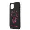 Husa Cover Karl Lagerfeld Silicone Pink Out pentru iPhone 11 Pro Max Negru