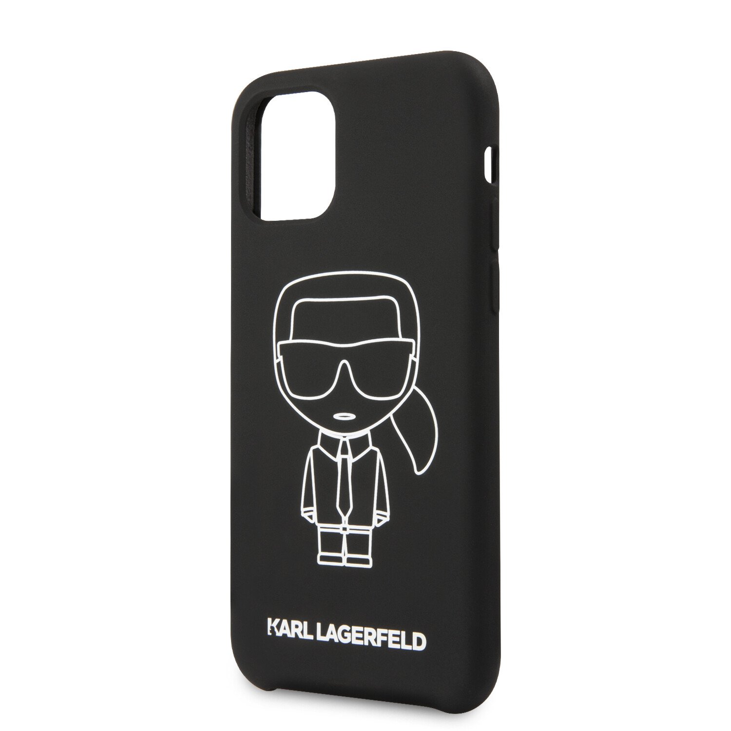 Husa Cover Karl Lagerfeld Iconic White Silicone pentru iPhone 11 Pro Max  Black thumb