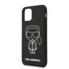 Husa Cover Karl Lagerfeld Iconic White Silicone pentru iPhone 11 Pro Max  Black