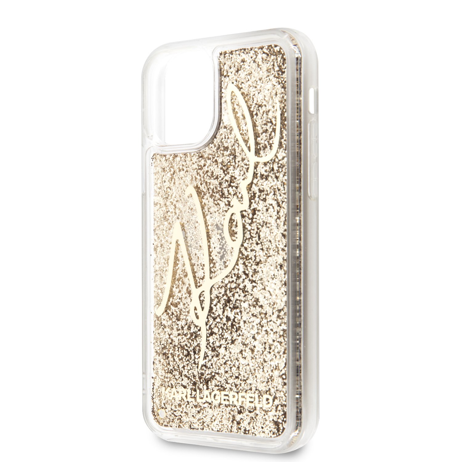 Husa Cover Karl Lagerfeld Signature Glitter pentru iPhone 11 Pro Max Gold thumb