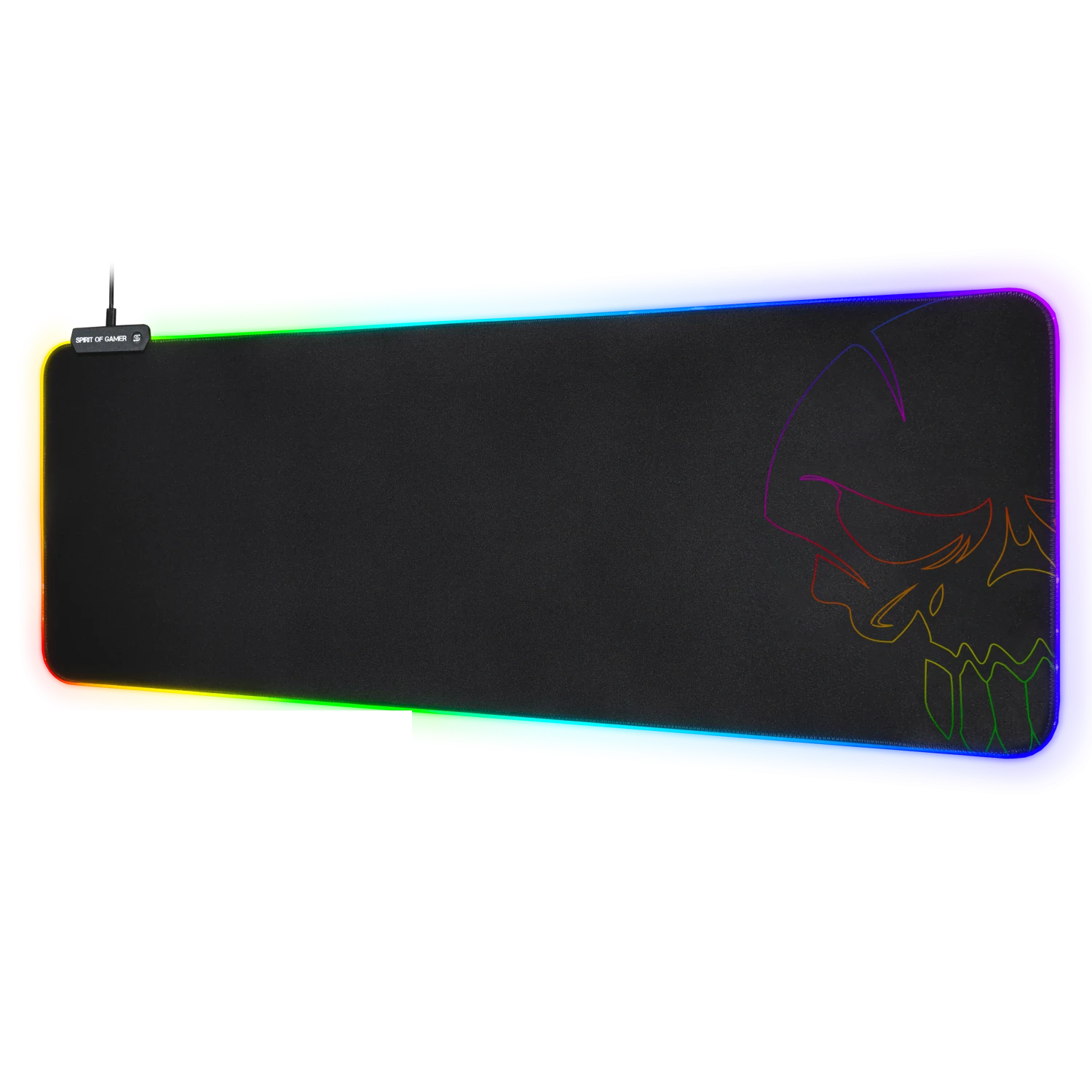 Mouse Pad Gaming Spirit of Gamer Skull RGB 80x30x0.3cm Led Multicolor thumb