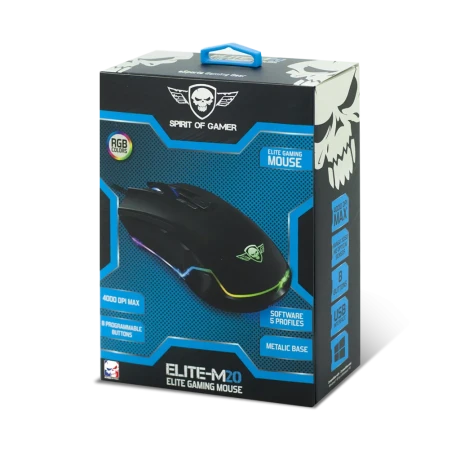Mouse Gaming Spirit of Gamer M-20 Elite Gaming 4000DPi Optic 6 Butoane Negru