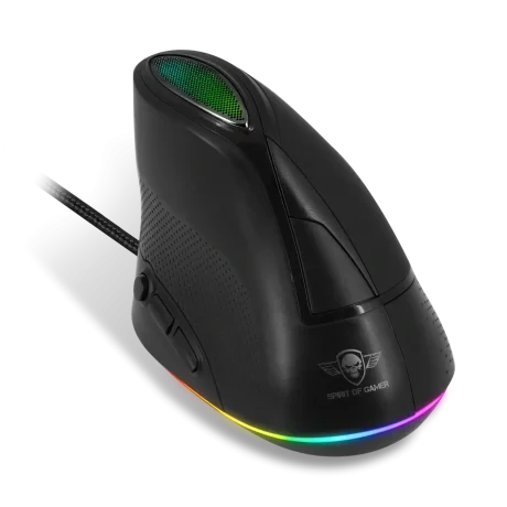 Mouse Gaming Spirit of Gamer M60 Elite Vertical 6500DPi Optic 6 Butoane Negru