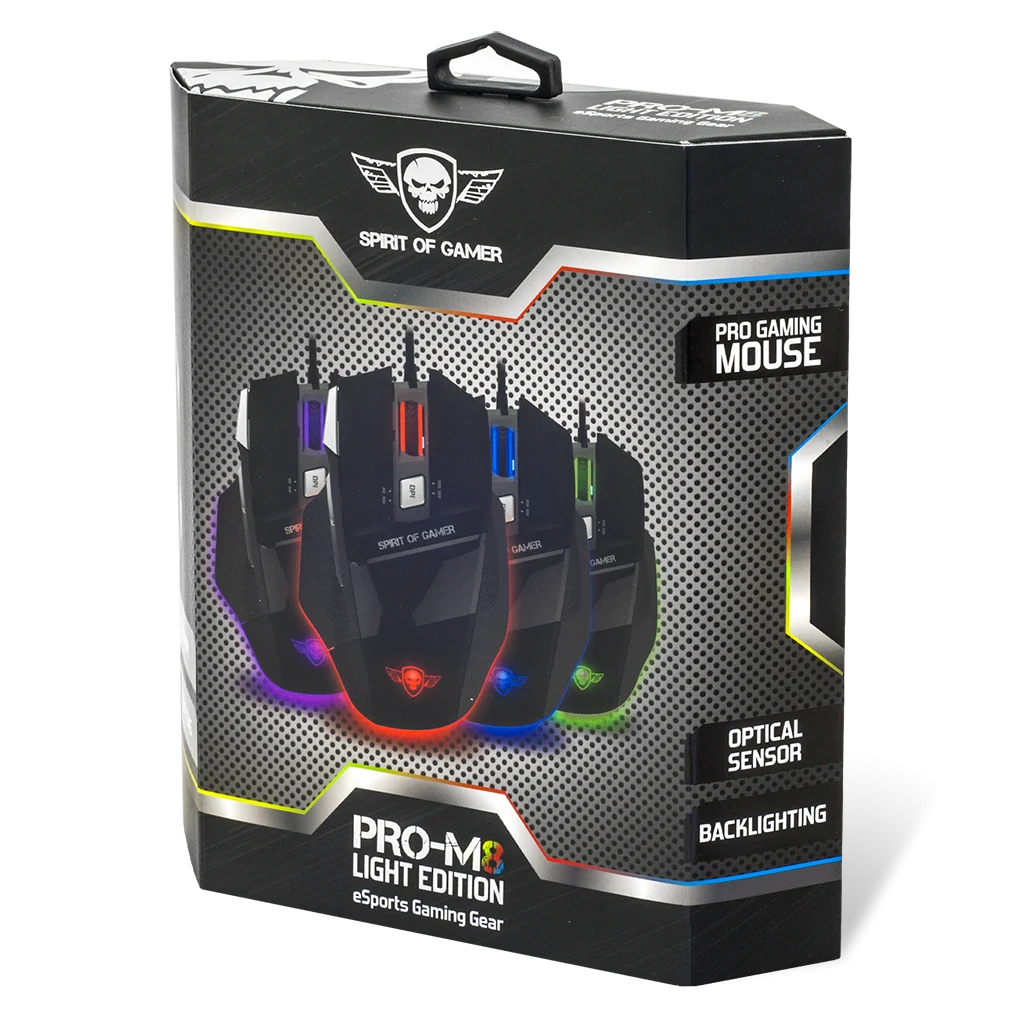 Mouse Gaming Spirit of Gamer Pro-M8 Light Edition 3500DPi Optic 7 Butoane Multicolor thumb