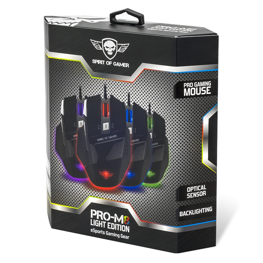 Mouse Gaming Spirit of Gamer Pro-M8 Light Edition 3500DPi Optic 7 Butoane Multicolor thumb