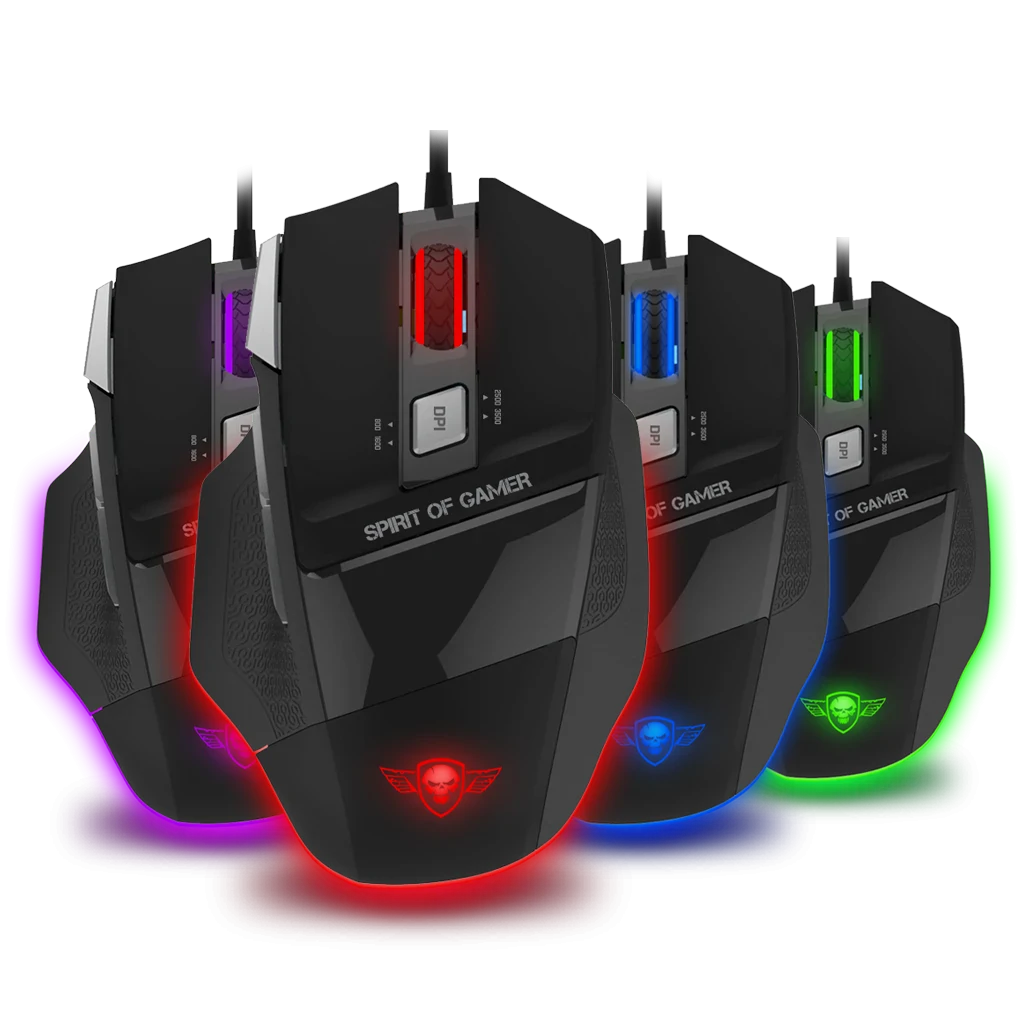 Mouse Gaming Spirit of Gamer Pro-M8 Light Edition 3500DPi Optic 7 Butoane Multicolor thumb