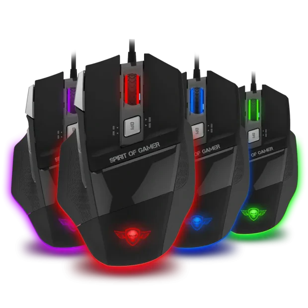 Mouse Gaming Spirit of Gamer Pro-M8 Light Edition 3500DPi Optic 7 Butoane Multicolor